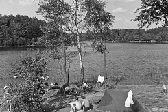 Zelten am Mönchsteich 1950er Jahre, Foto: Kreisarchiv Stormarn
